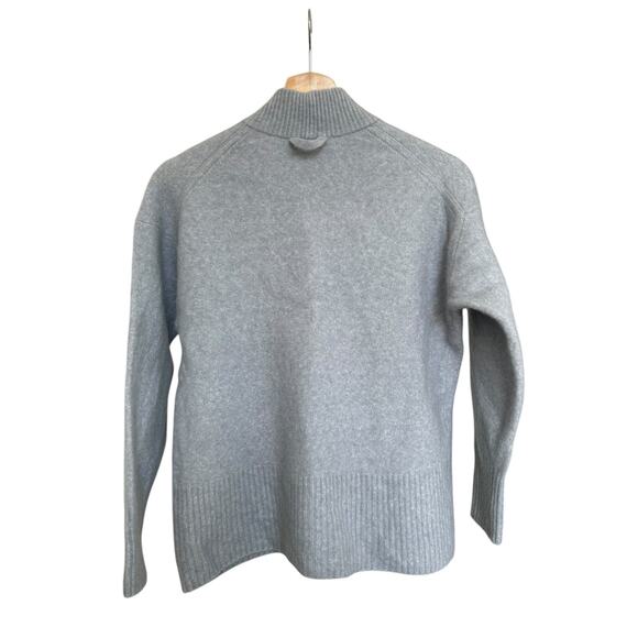 Everlane Mock Neck Wool Yak Blend Sky Blue Sweater Women's sz Small Preppy Cozy - Picture 6 of 12